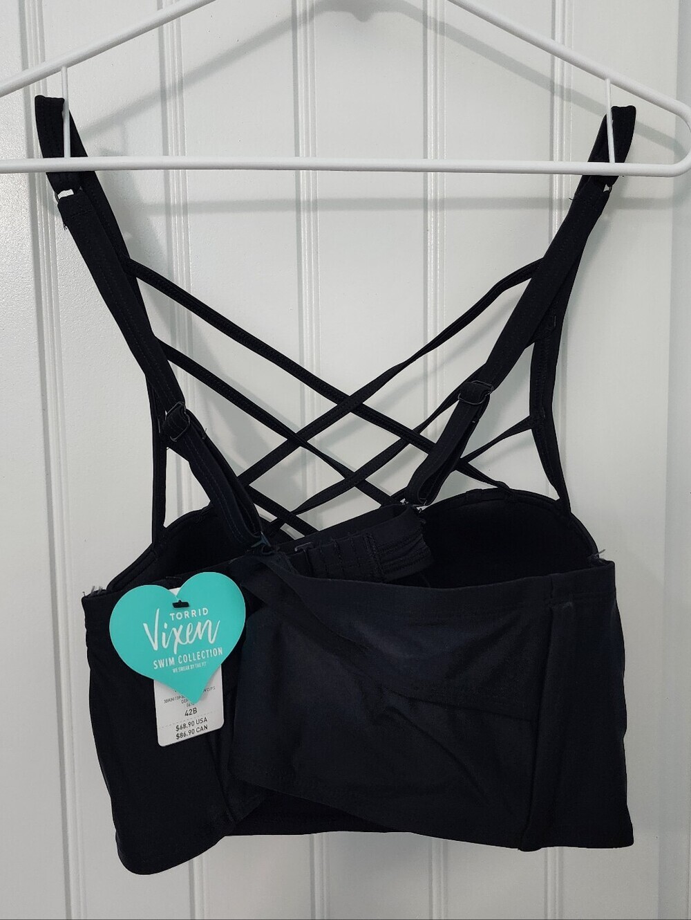 NEW! Torrid Underwire Strappy Front Bikini Top, Size 42 B - Picture 3 of 8